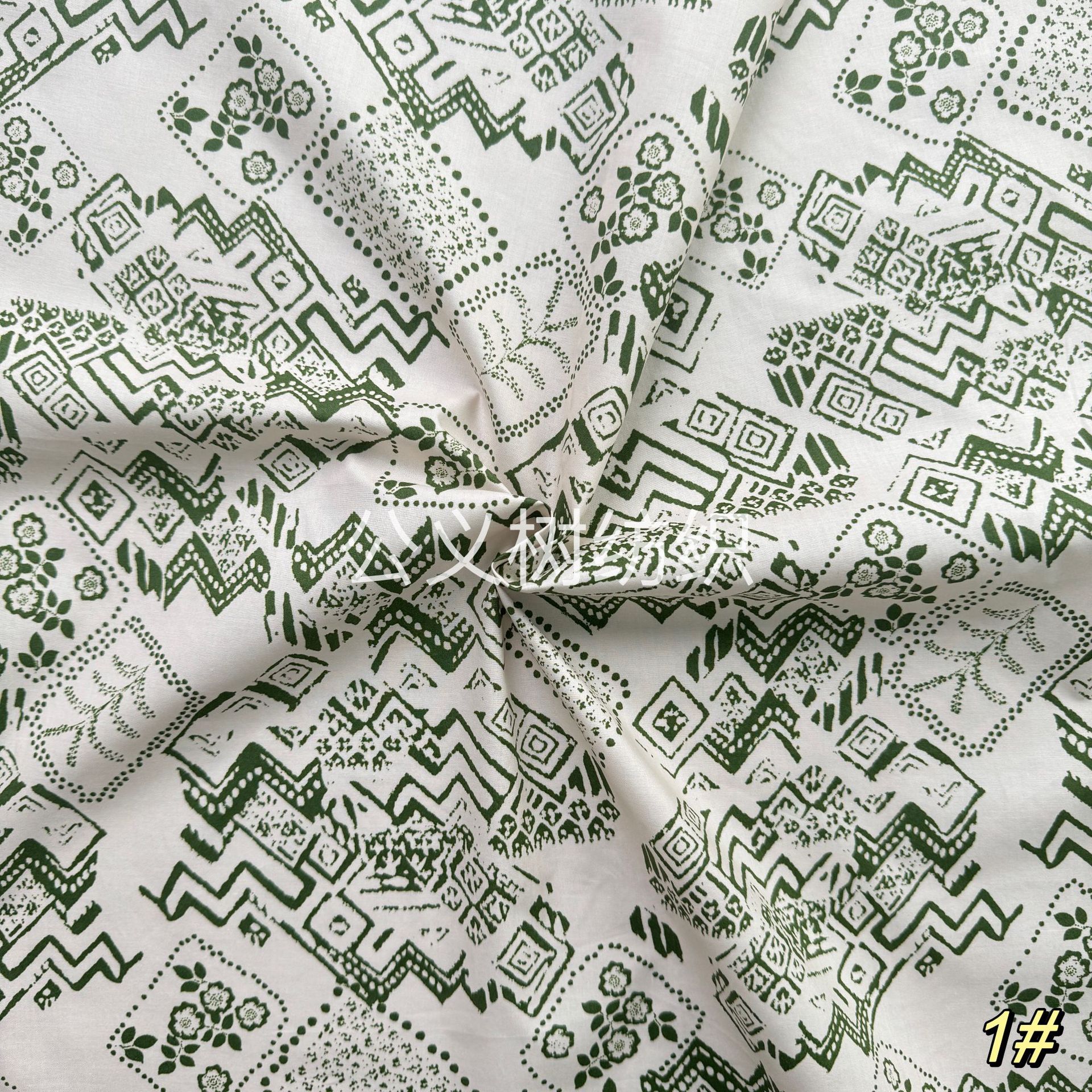 Picture of Vintage village cotton 60 imitation tencel reactive printing and dyeing fabric high-grade printed fabric dress women's clothing fabric