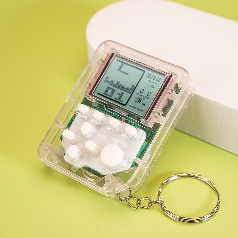 Picture of Handheld Mini Tetris Game Machine Large Screen Children's Nostalgic Educational Entry Toy Keychain Pendant