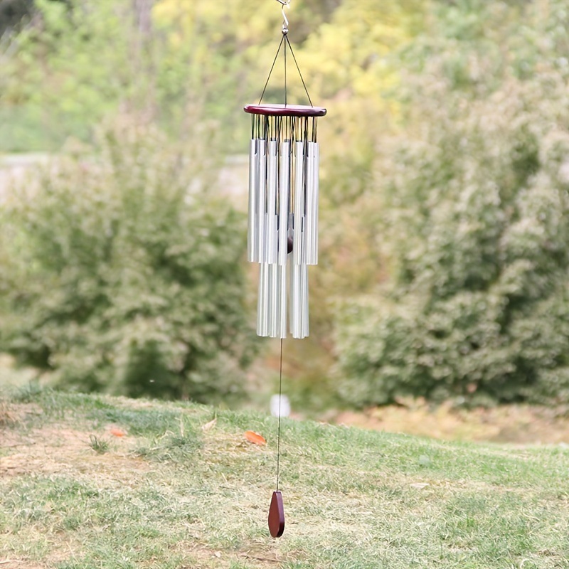 Cross-border Hot Sale 27 Tubes Metal Pine Wind Chimes Decoration Creative Metal Pendant Garden Balcony Decoration Wind Chimes
