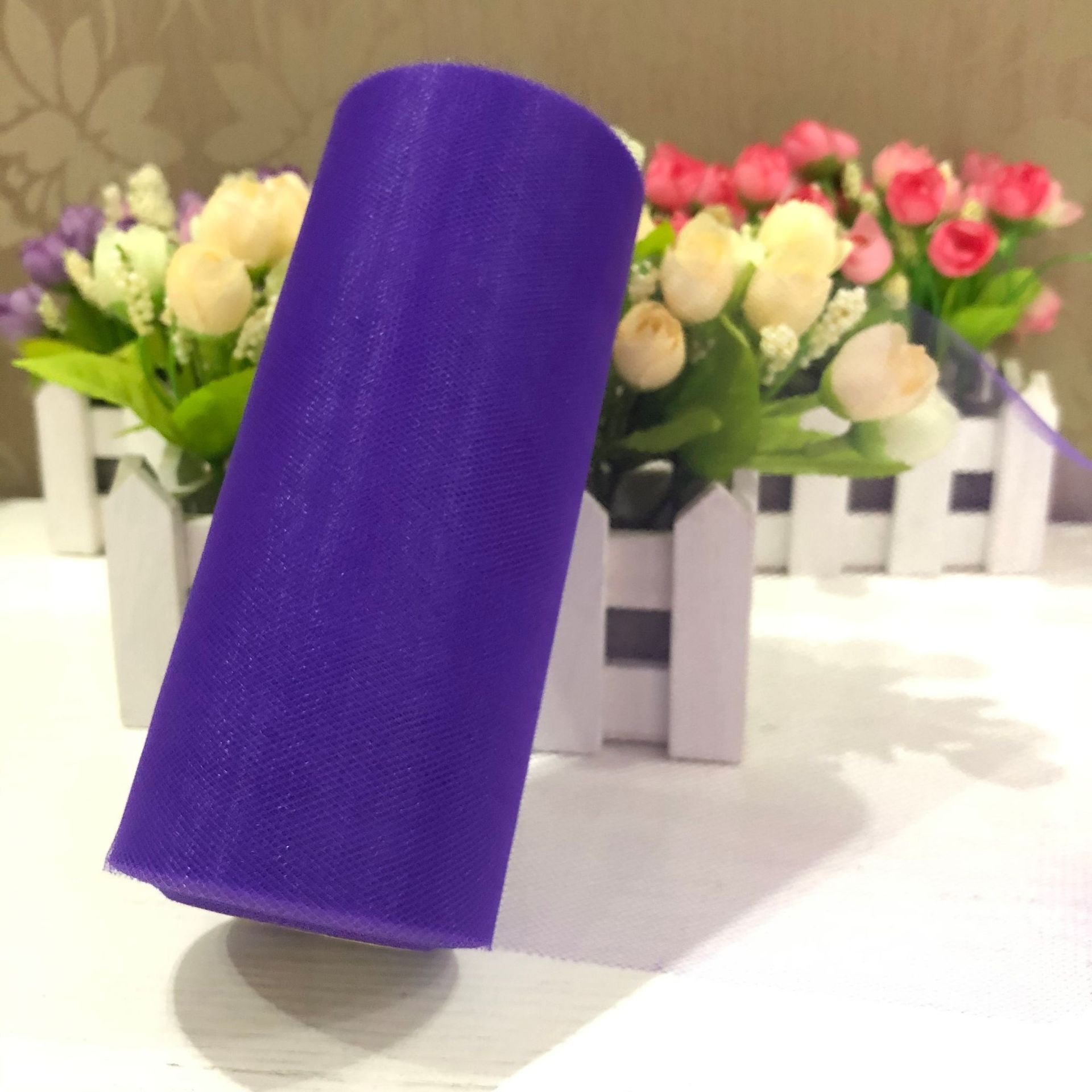 Picture of Wedding party decoration American mesh roll tutu skirt birthday table skirt tulle yarn wedding decoration 15cm * 25 yards