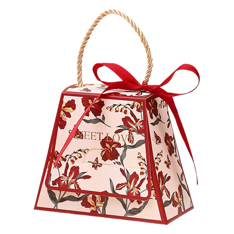 Wedding candy box high-grade light luxury creative portable gift gift gift candy box high-grade engagement handbag