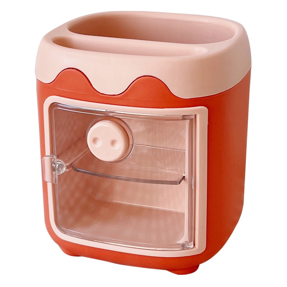 Creative Piggy Pen Conner Cute Student Desk Storage Box Cartoon Multifunctional Desktop Stationery Fit Box