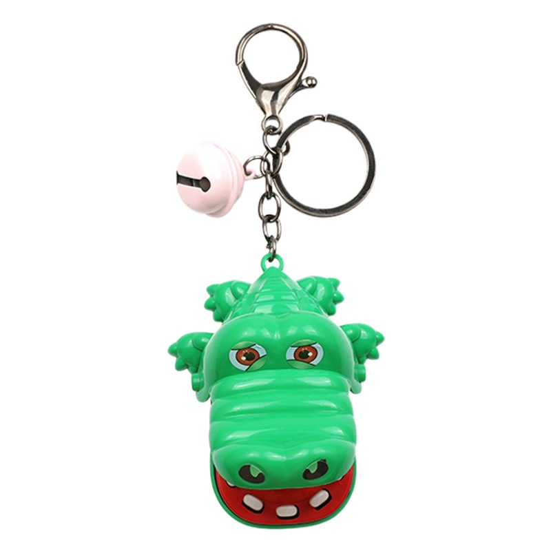 Creative crocodile bite toy keychain trick cartoon schoolbag pendant exquisite children's personality small toys wholesale