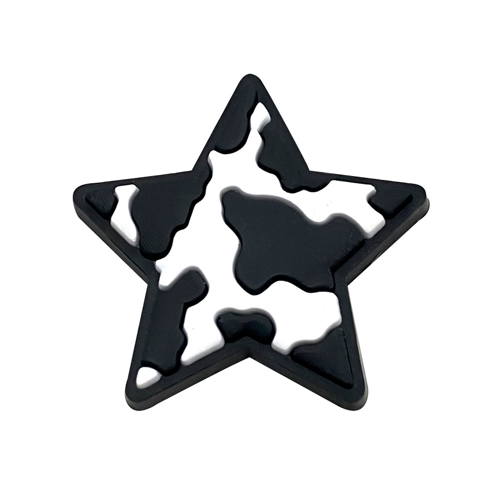 Picture of cartoon cow series hole shoes shoes flower accessories hole shoes diy accessories pvc plastic drop shoe buckle
