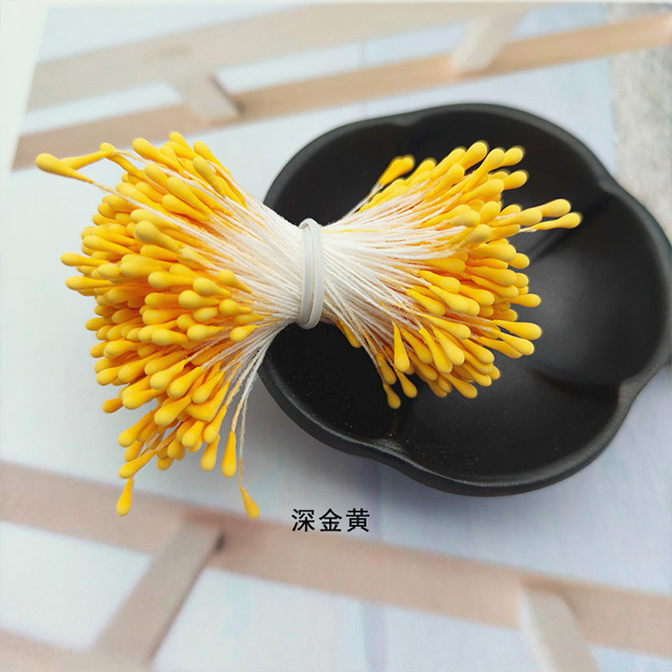 Picture of Wholesale Korean Style Handmade DIY Hair Accessories High Simulation Flower Stamens Material 2mm Matte Round Match Head Flower Heart Flower Stamens