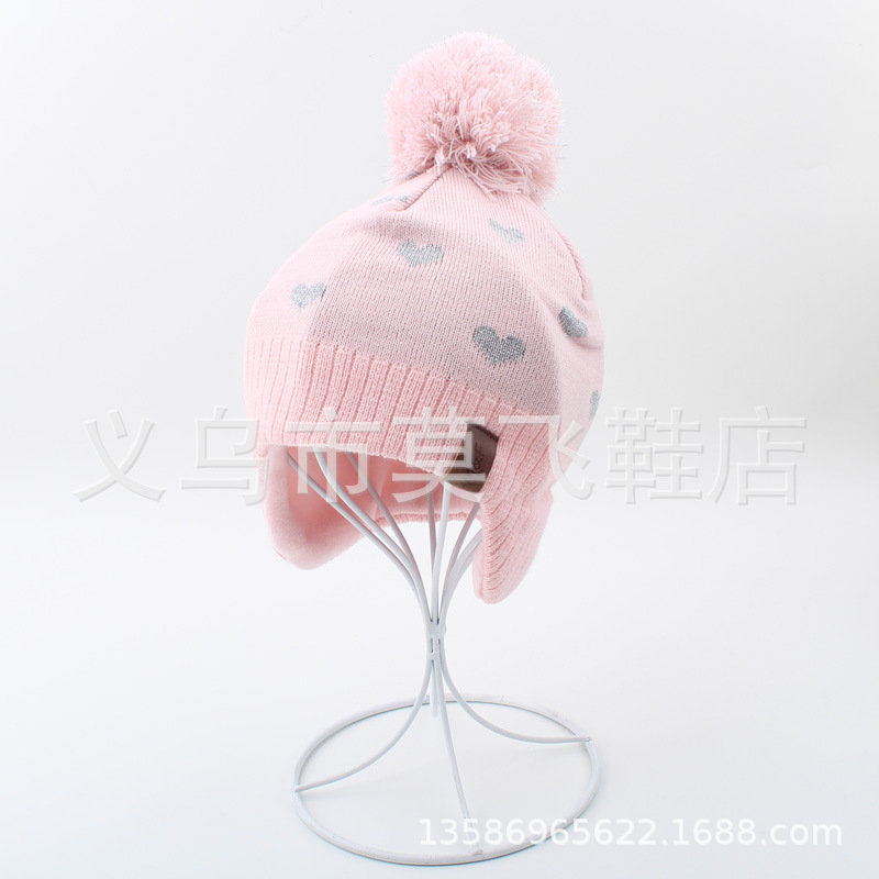 Picture of Children's Hat Autumn and Winter Boys' Ear Protection Hat Comfortable and Warm Dinosaur Pullover Cap Fleece-Lined Wool Hat for Boys and Girls