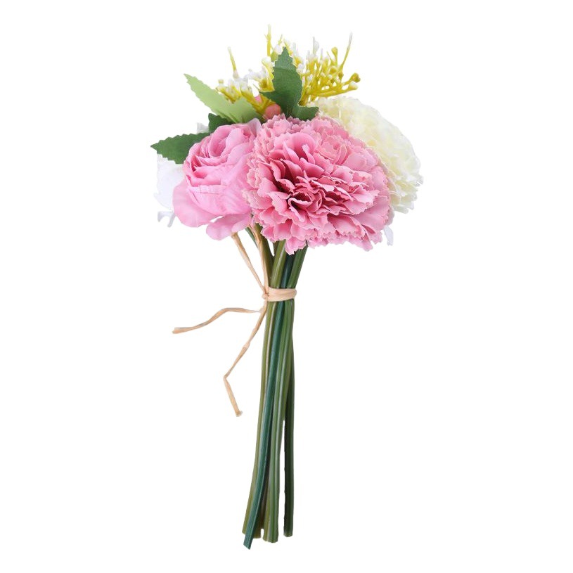 Valentine's Day Carnation Bouquet Teacher's Day Mother's Day Rose Silk Flower Handmade Artificial Flower Wholesale High Simulation