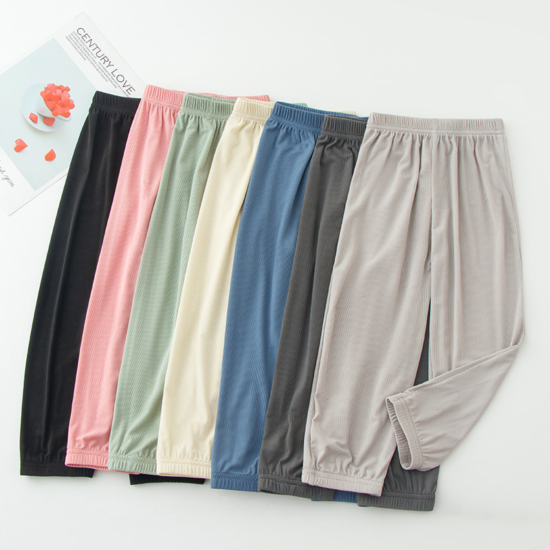 Children's Shaking Anti-mosquito Pants for Outer Wear Spring and Summer New Children's Bloomers Loose Baby Boys and Girls Ice Silk Leg Pants