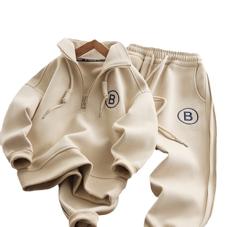 Picture of Boys' hooded 2024 new sports boys spring and autumn children's baby two-piece suit trendy fashionable