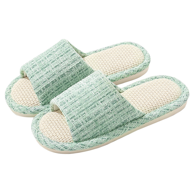 Picture of Women's Linen Slippers Spring and Autumn Home Japanese Silent Breathable Soft Sole Four Seasons Indoor Non-Slip Slippers Women's Wholesale