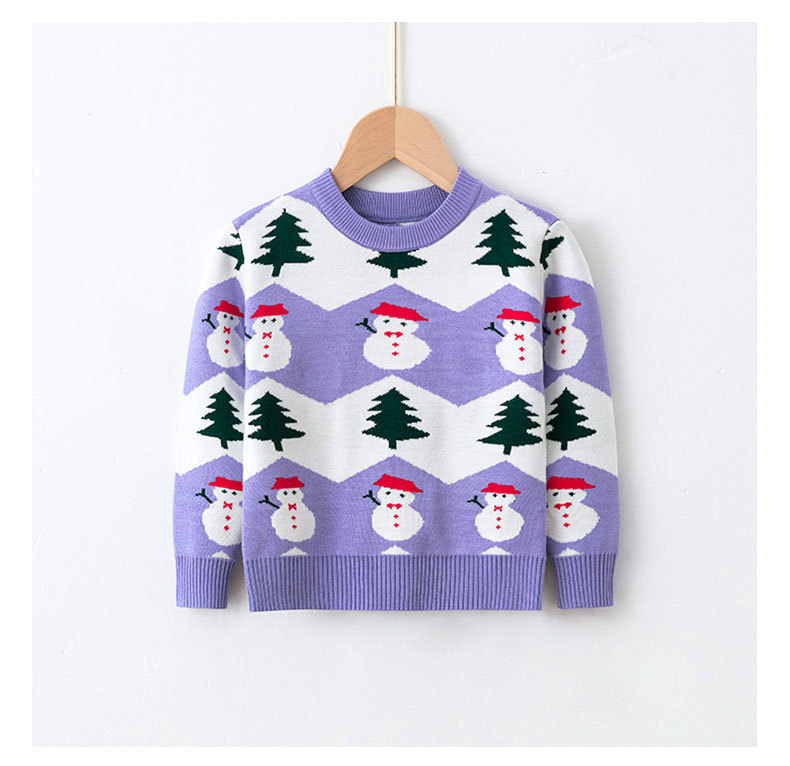Picture of 2023 Europe and the United States new children's Christmas sweater children's clothing girls boys autumn and winter cartoon pullover sweater
