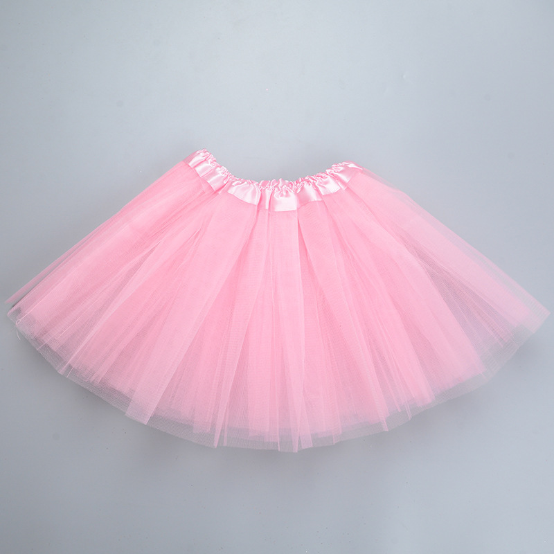 Amazon Exclusive Skirt Ballet Skirt Three-Layer Six-Piece Mesh Kidsren's Tutu Skirt Performance Clothing Organza Skirt