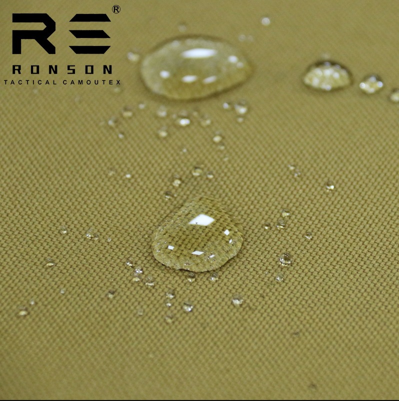 Picture of Rongsheng Factory in stock 1000D Polyester Vacated Silk khaki Fabric Wear Resistant High Strength Waterproof PU Oxford Cloth