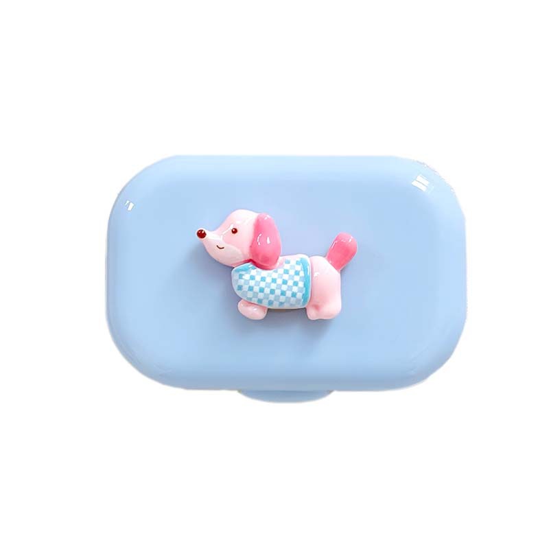 Picture of Cute Little Animal Cartoon Contact Lens Case, Contact Lens Storage Box, Care Companion with Mirror, Girl Ins Wholesale