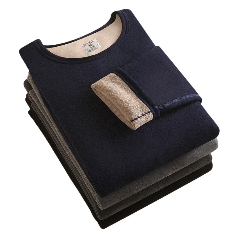 2025 Autumn and Winter New Camel Hair Thermal Underwear Men's Velvet Thickened Autumn Clothes Autumn Pants Women's Warm Suit Wholesale