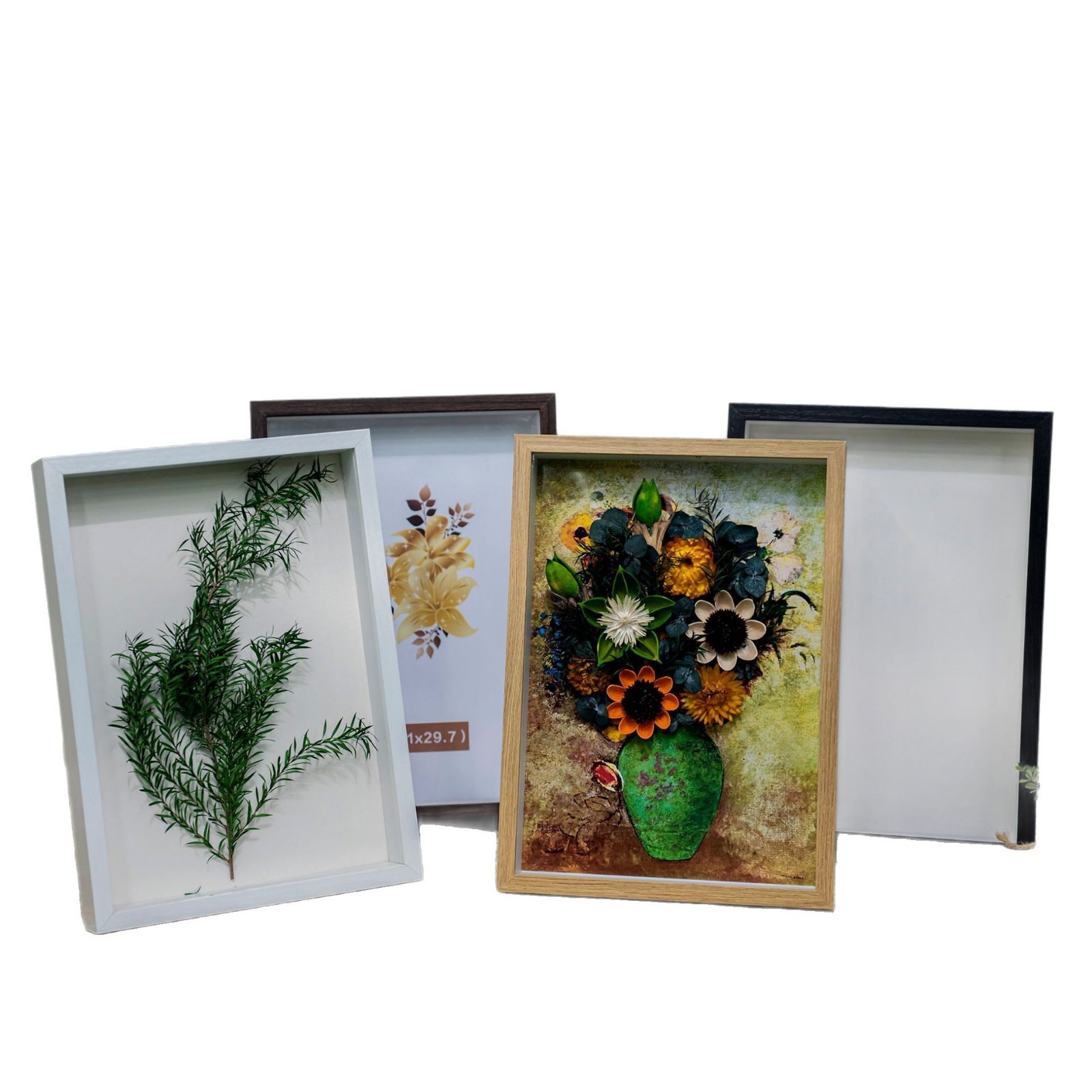 Picture of Hollow Picture Frame Dried Flower Photo Frame Empty Frame Handmade Roses Immortal Flower Specimen 6 Inches 7 Inches 8inch 10inch A4A3 Phase