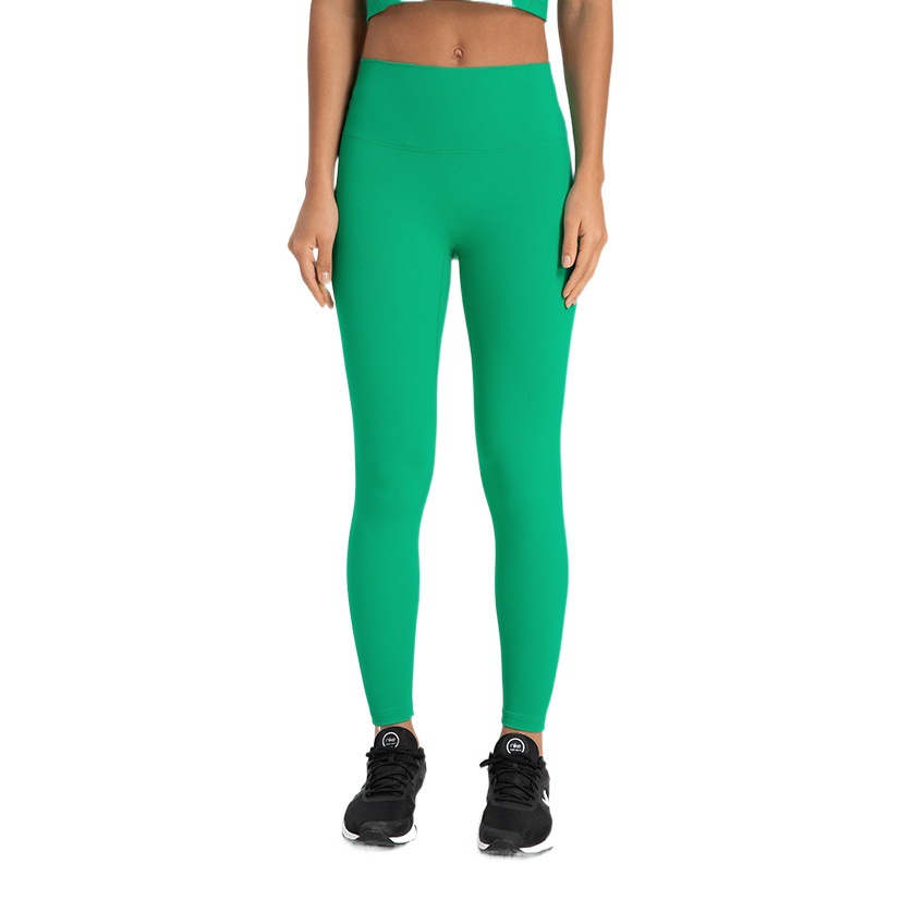 Summer New Naked High Waist Hip Yoga Pants Stretch Breathable Fitness Outer Wear Sports Tights Women D19108