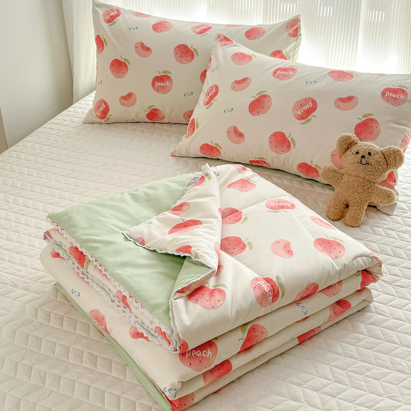Picture of Class A Maternal and Infant Grade Summer Quilt Lace Summer Cool Quilt Summer Air-conditioning Quilt Double Washed Cotton Quilt Core Children's Thin Quilt Ins