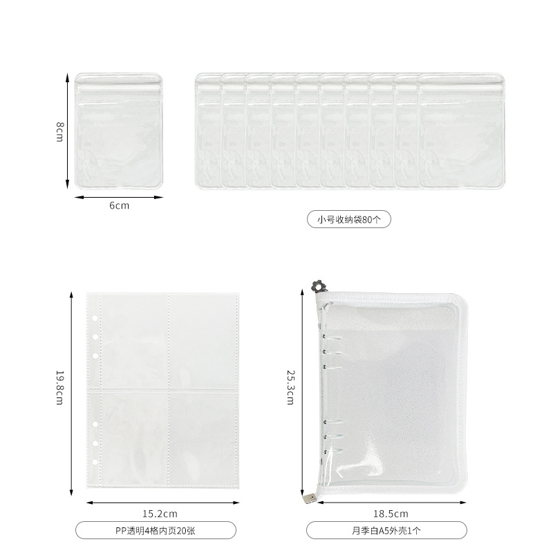Picture of Anti-oxidation Jewelry Storage Book Earrings Ear Studs Ear Clips Necklace Hand Jewelry Silver Jewelry Sealed Bag Portable Bag Book
