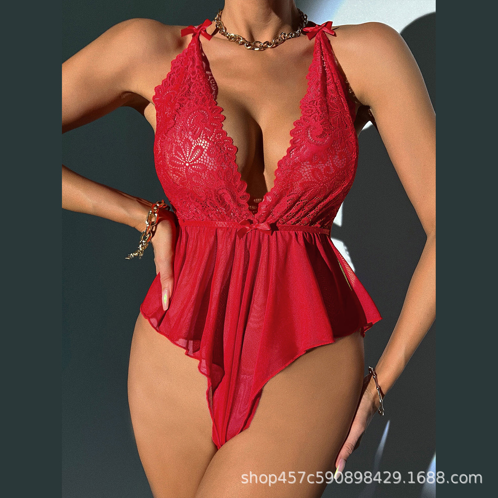 European and American Foreign Trade Underwear Pajamas Two-Piece Silk Charm Sling Shorts Satin Sexy Home Clothes