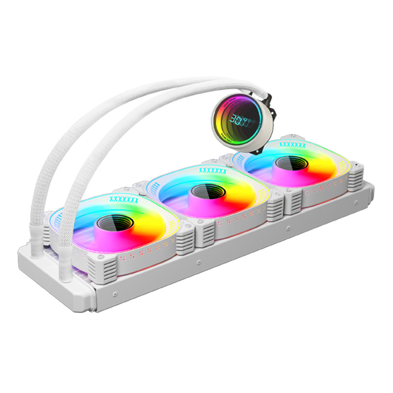 Picture of 360 Digital Display water-cooled radiator computer ARGB temperature display lens multi-platform integrated CPU radiator