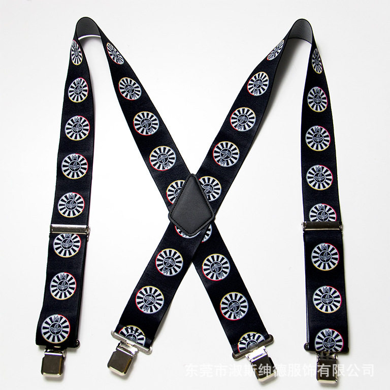 Picture of Cross mirror e-commerce men's strap clip widened 5.0cm suspenders adult men's work strap clip men's strap