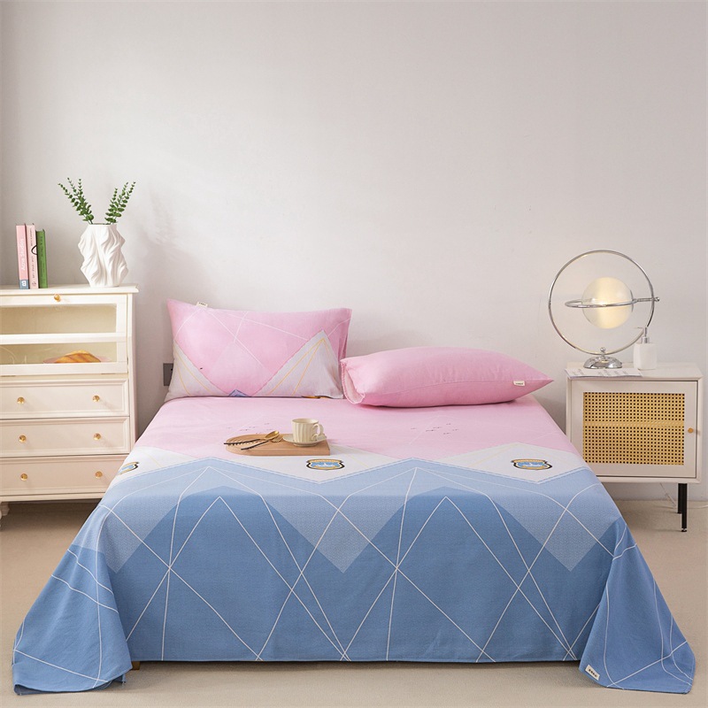 Picture of Cotton Thickened Old Coarse Cloth Bed Sheet Single Piece 100 Cotton Mat Linen Cotton Linen Single Dormitory Three-Piece Set