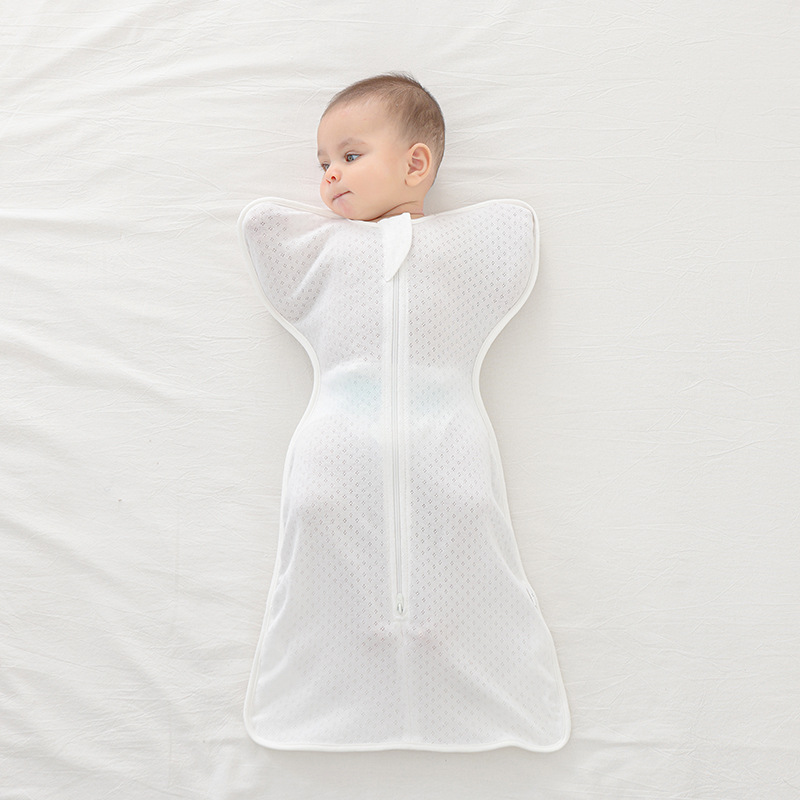 Picture of Newborn Surrender Anti-Scare Sleeping Bag Baby Swaddling Baby Sleeping Artifact Spring and Summer Mesh Jacquard Breathable