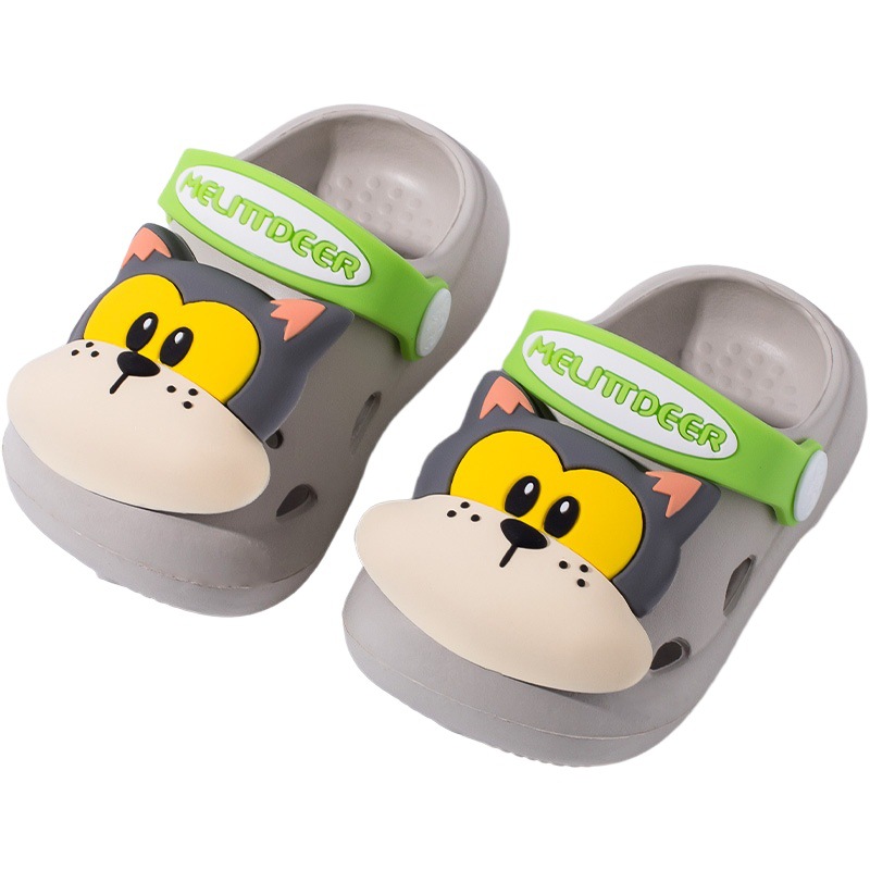 Summer new cute cartoon kitten super cute outdoor hole shoes boys and girls soft bottom children's slippers wholesale