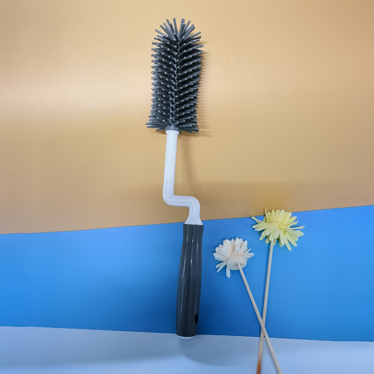 Picture of Liquid silicone bottle brush cleaning cup rotating brush nipple brush three-in-one multifunctional cleaning rinse factory direct sales