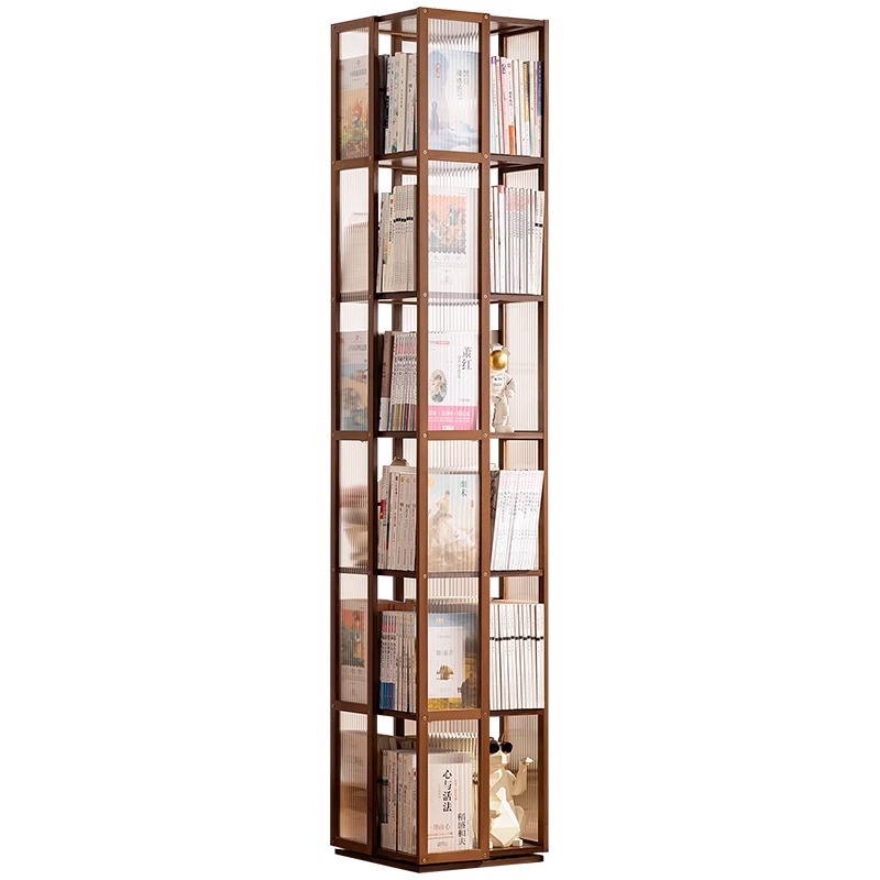 Picture of Rotating Bookshelf Bookcase Floor-Standing Wall Storage Rack Children's Simple Storage Rack Toy Cabinet Display Cabinet Simple Multi-Layer