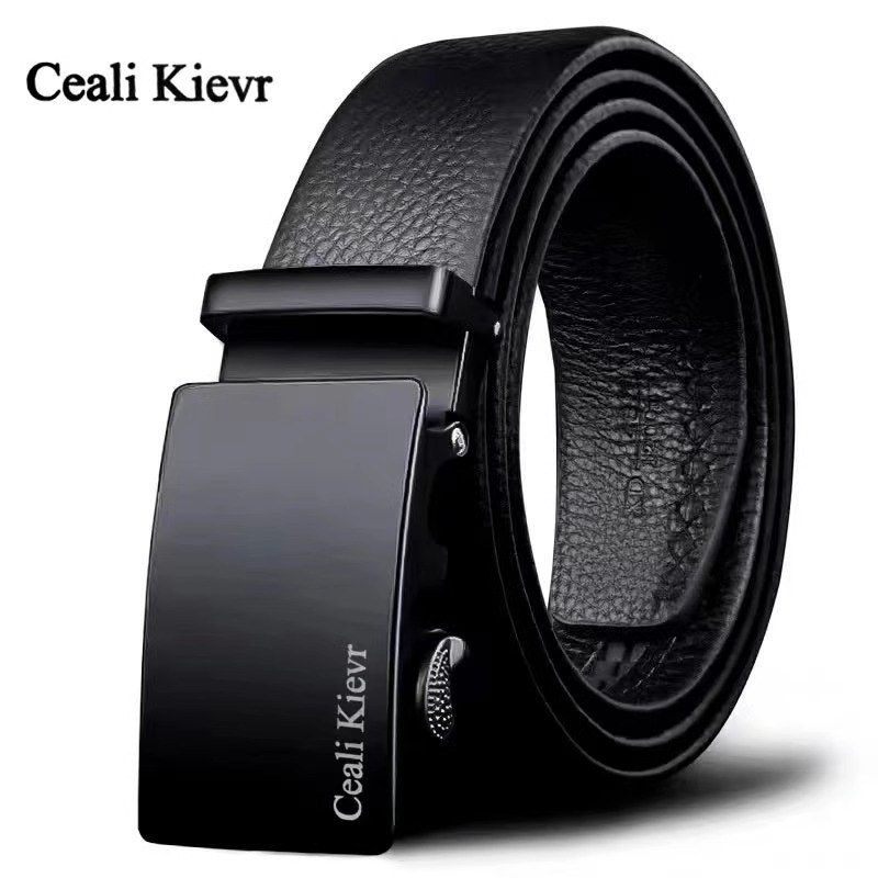 Picture of ceali kievr men's belt automatic buckle kangaroo belt pants belt TikTok fast hand online popular