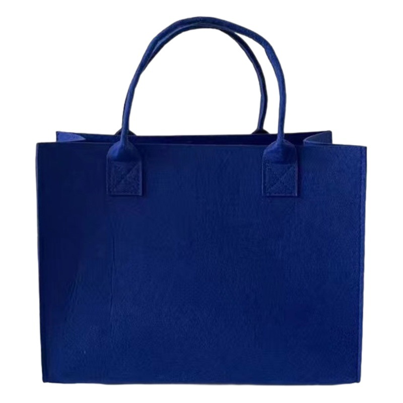 New felt handbag color large capacity Net red felt tote bag fashion simple hand gift bag wholesale