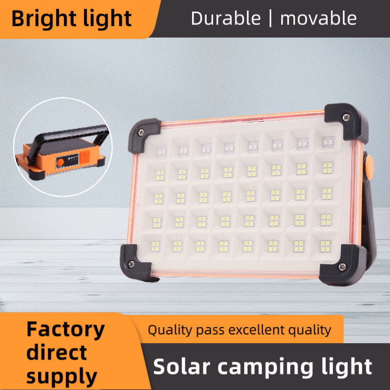 Cross-Border Solar Rechargeable Portable Lamp, Home Outdoor Garden Lamp, Multi-Function Emergency Lighting, Camping Night Market Artifact