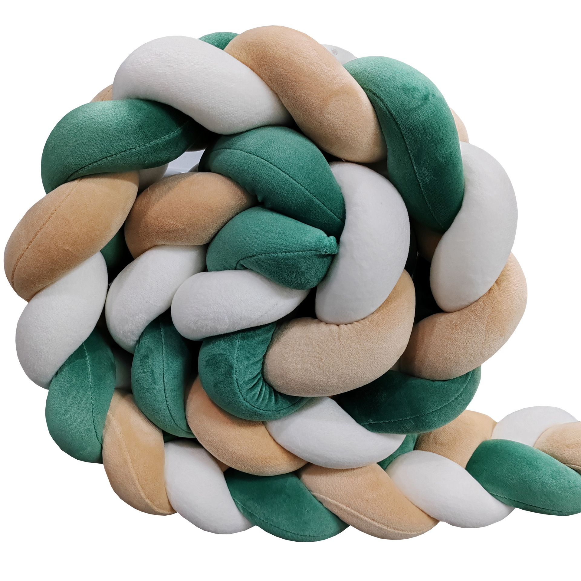 Picture of Baby Bed Circumference ins New Hand-Woven Long Knotted Ball Three-strand Brait Anti-collision Soft Bag Baby Bed Circumference