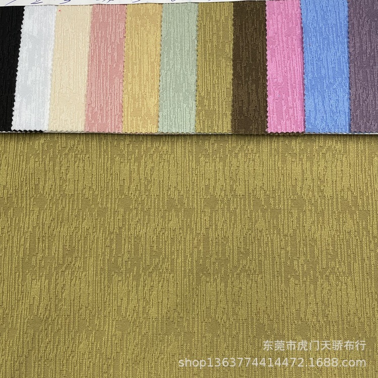 In stock supply knitted new moving ring jacquard 260g bark wrinkle jacquard cloth casual clothing shoes and hats fabric