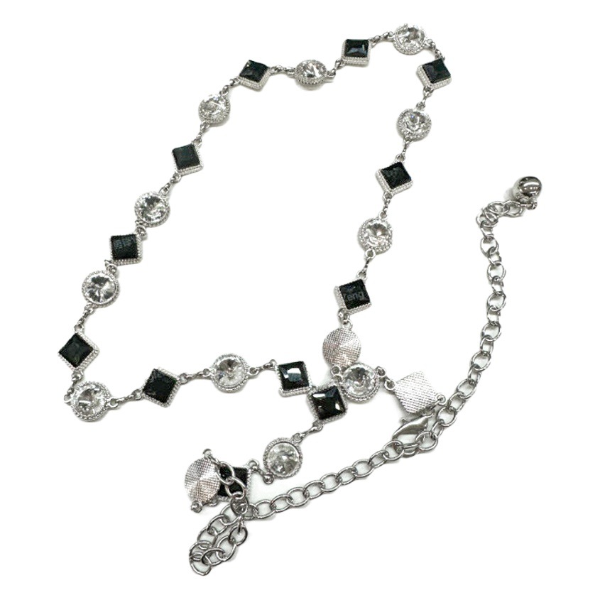 Cross-border European and American women's spring waist chain fashion casual decorative rhinestone metal hook elastic elastic waist belt decoration