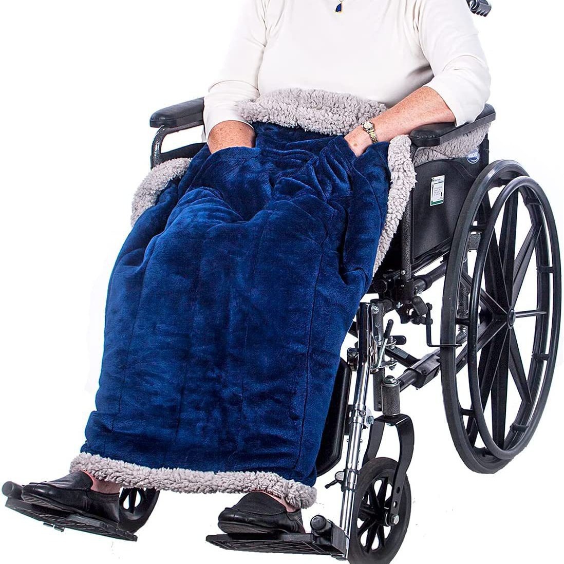 Patient's Wheelchair Cover Blanket Warm Blanket Disabled Anti-freezing Blanket Wheelchair Blanket Flannel Blanket Winter Protective Blanket