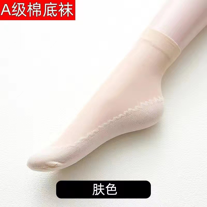 Picture of Men and Women Can Wear Extended Steel Stockings Spring, Summer and Autumn Anti-Snagging Thin Facial Mask Short Stockings Mid-Tube Socks for Women