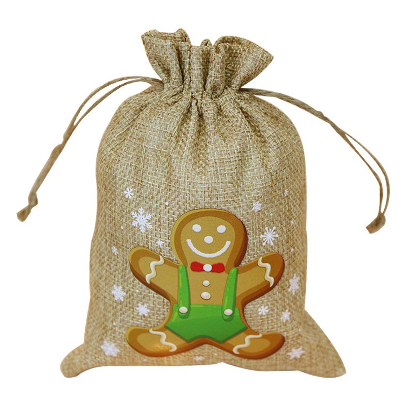 Burlap Christmas Bundle Pocket Candy Gift Bag Cross-Border Spot Wholesale Ping an Fruit Storage Bag Burlap Bag