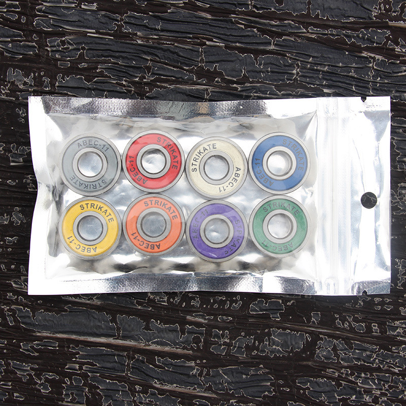 Four-wheel skateboard bearing S608 ABEC-11 chrome steel nylon cage quick mute color bearing