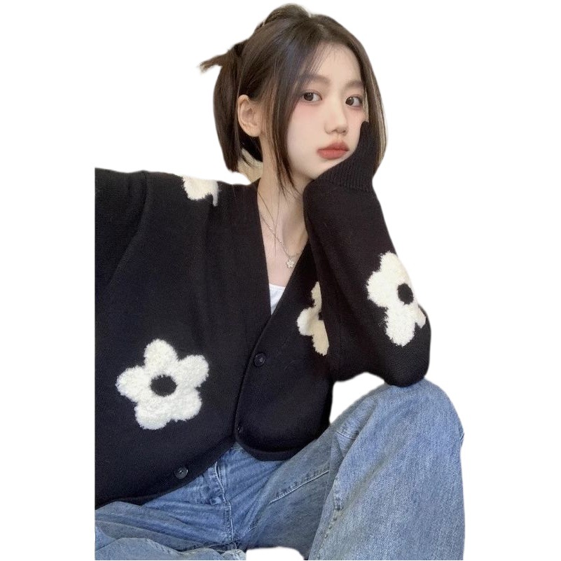 Picture of Spring and Autumn 2024 New European women's clothing loose outer wear knitted cardigan European Station coat women's sweater