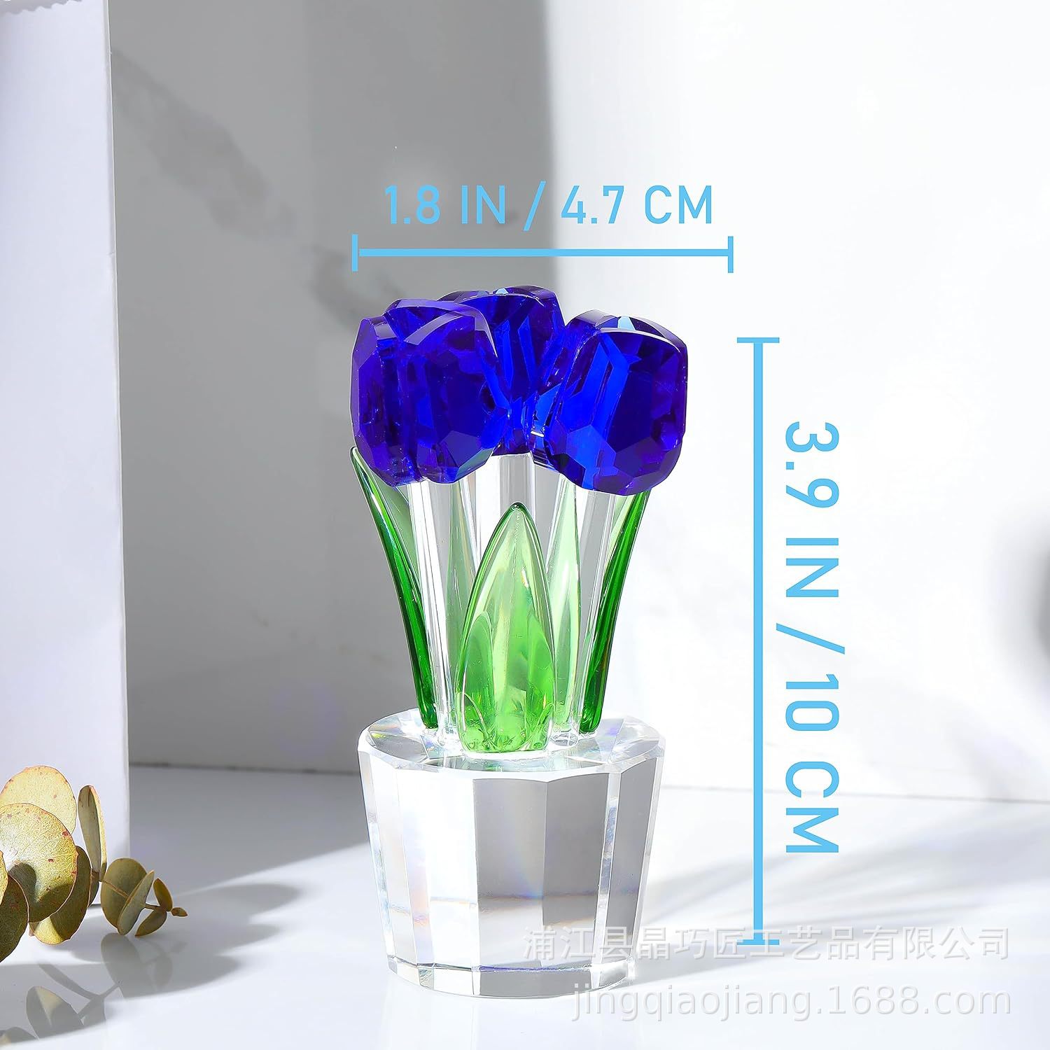 Picture of Cross-Border Best-Selling Tulip Crystal Crafts Ornaments Manufacturers Wholesale Home Living Room Desktop Flower Decoration