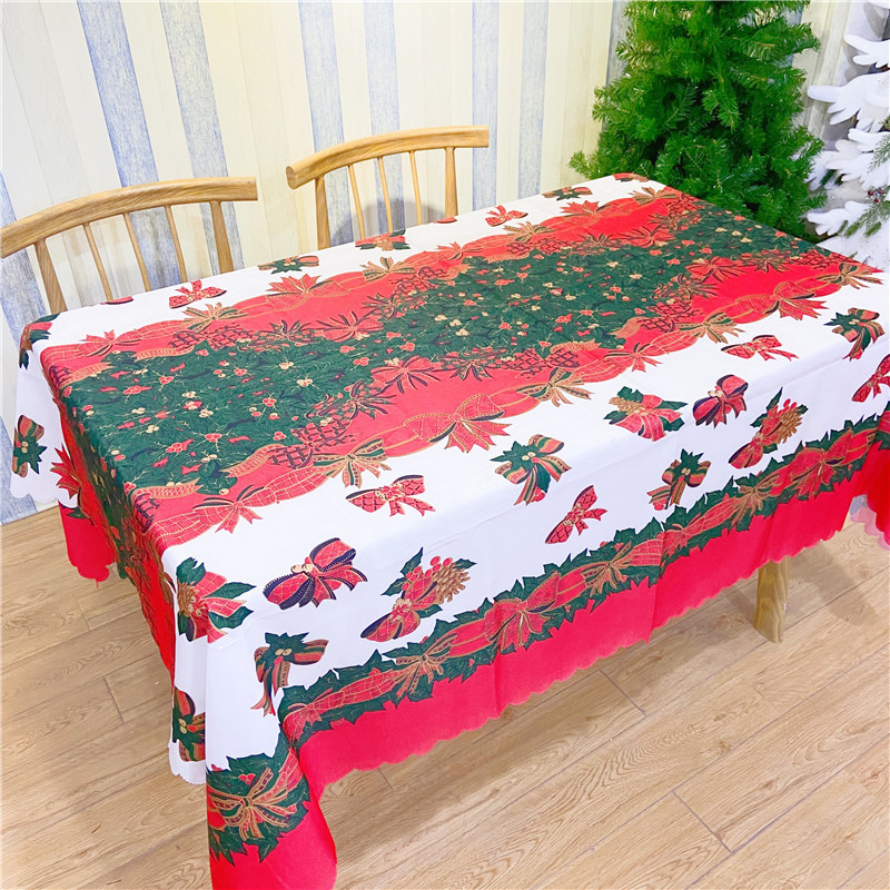 Picture of 2022 new Christmas tablecloth decoration Amazon cross-border hot selling Christmas printed tablecloth table towel wholesale