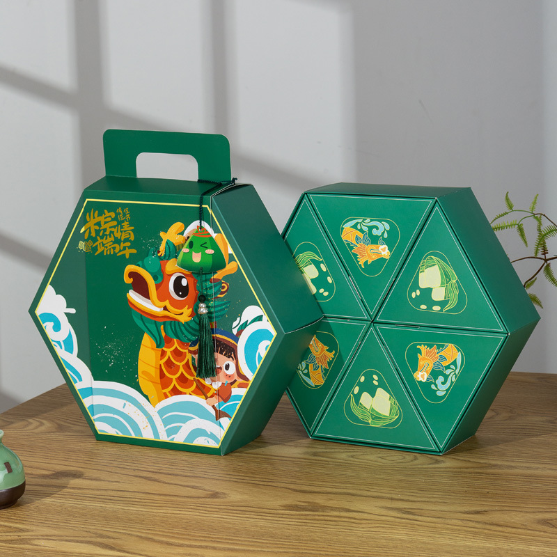 New Zongzi Gift Box Packaging Box Empty Box Dragon Boat Festival 2025 Simple Duck Egg Local Specialty Gift Box Wholesale