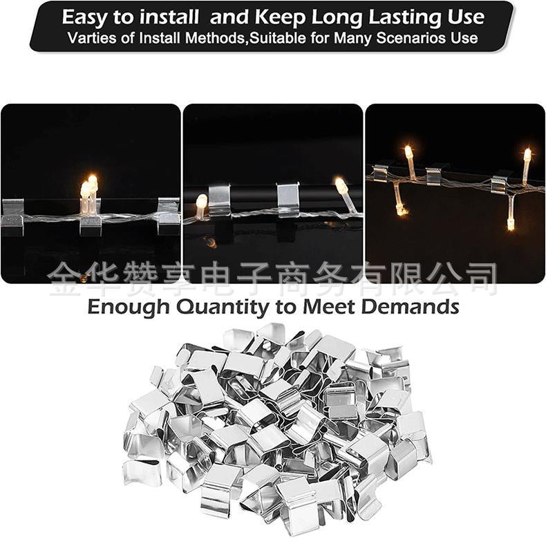 Picture of Cross-Border Metal Christmas Lantern Hook Outdoor Light Cord Clip Christmas Decorative Light Clip Suitable for Holiday Lantern Decoration