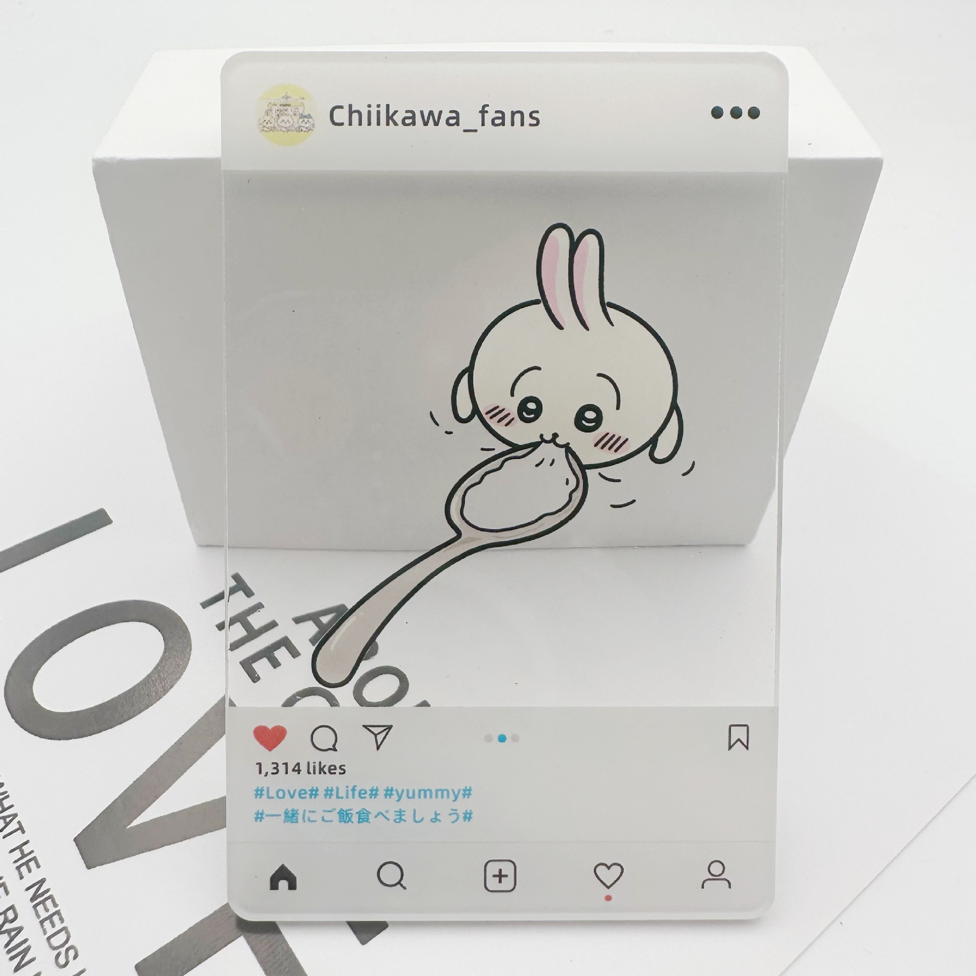 Cartoon Giika wow ins small eight Usaki acrylic card cute 3 inch photo props decoration wholesale
