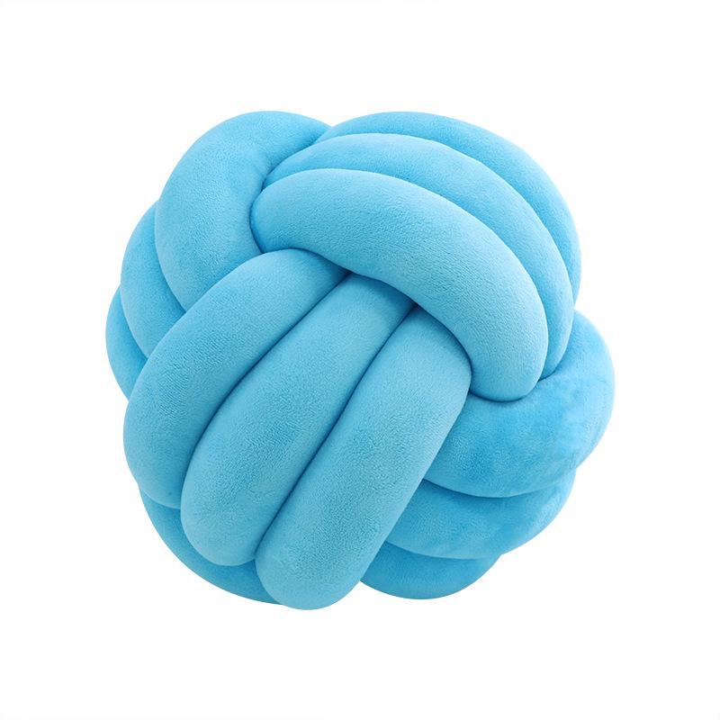 Picture of Ins Popular Three-Strand Rope Knotted Round Ball Home Fabric Creative Hand-Woven Decorative Pillow Cushion Lumbar Cushion