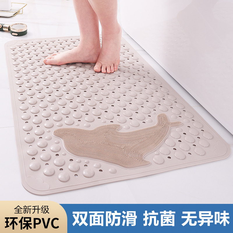 Picture of Bathroom Non-Slip Mat, Bathroom Bath Mat, Shower Room Waterproof Anti-Fall Foot Mat, Household Toilet Floor Mat with Suction Cup