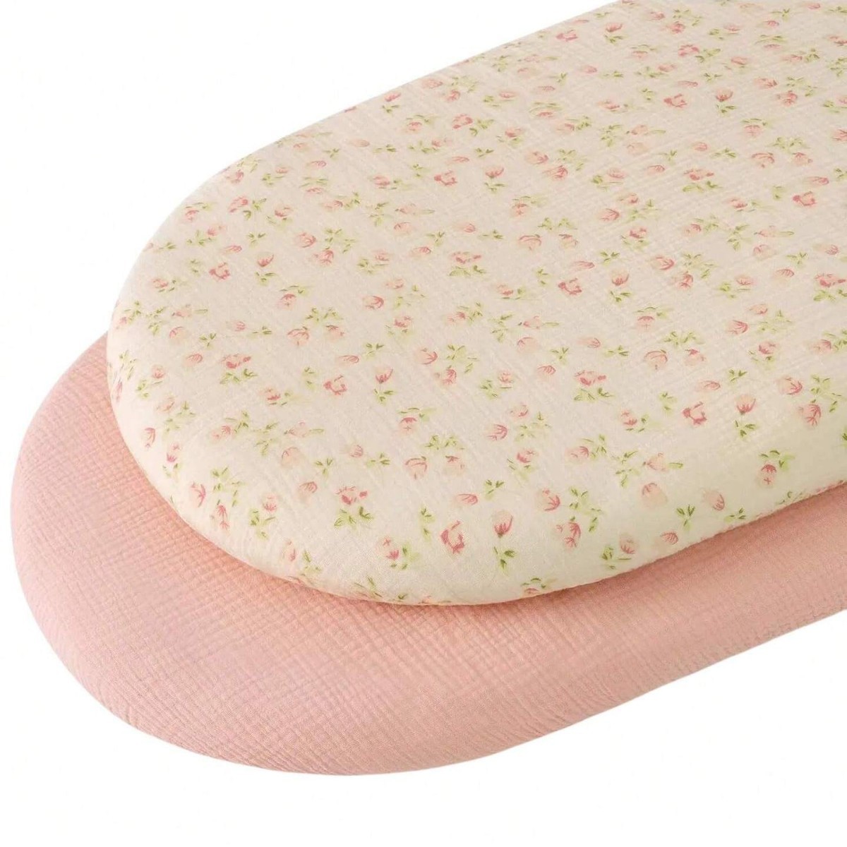 Picture of Cross-border Baby Cradle Bed Cover 2-piece Printed Breathable Skin-friendly Cotton Yarn Cradle Mattress Removable Change Cover